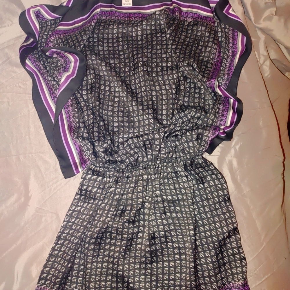 Max Studio satin dress/ shirt sintched at waist size Small